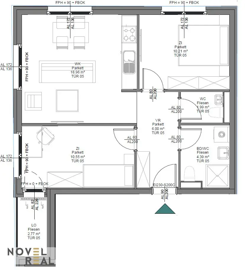 Wohnung Erstbezug barrierefrei mit Gartenanteil