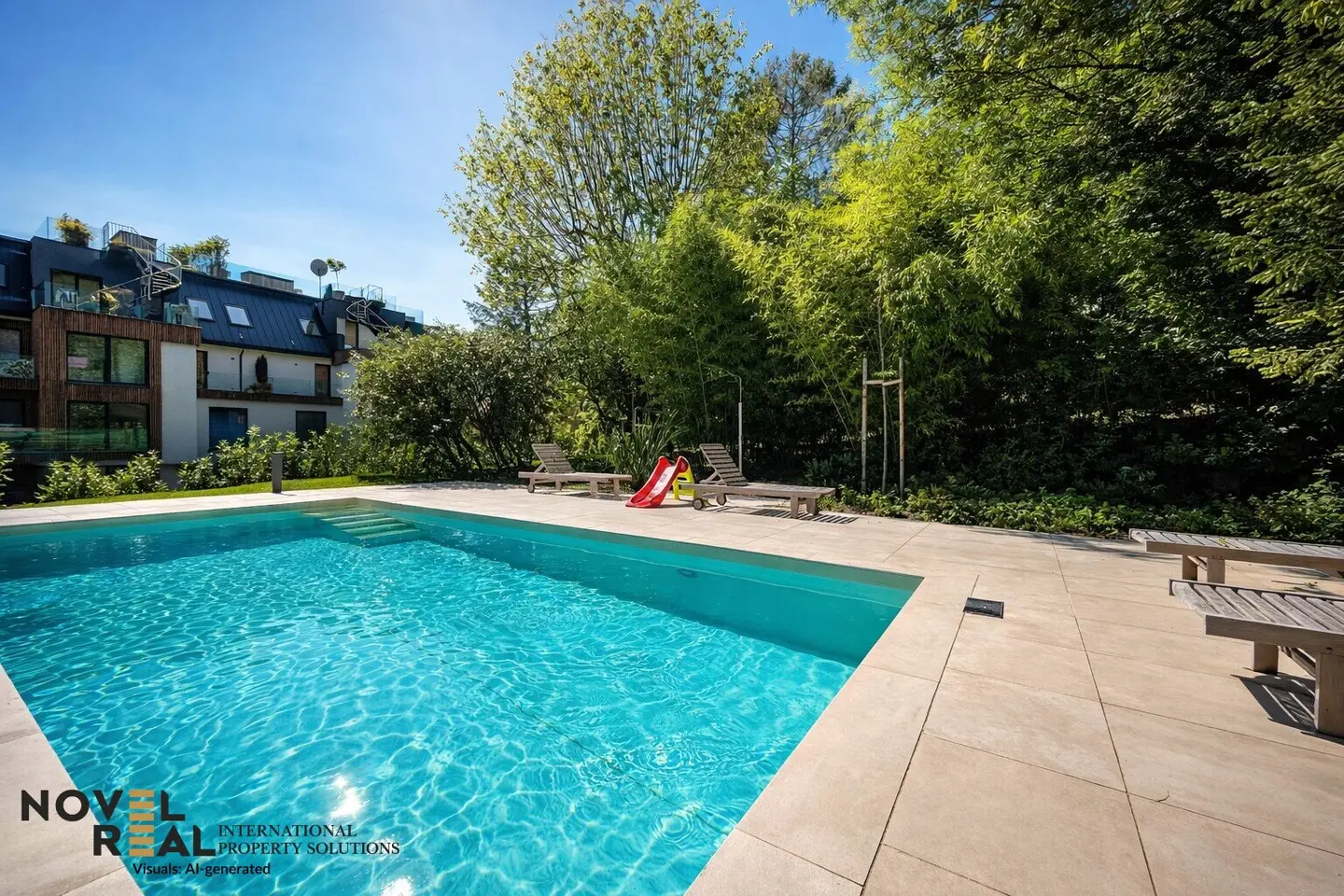 Wohnung mit Dachgarten und eigenem Pool