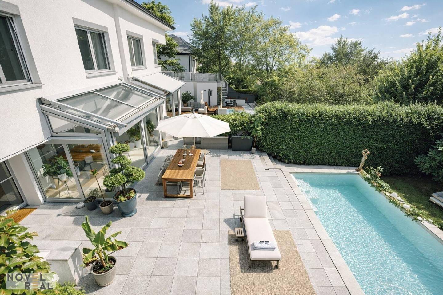 Exclusive urban oasis with own garden and pool near American International School