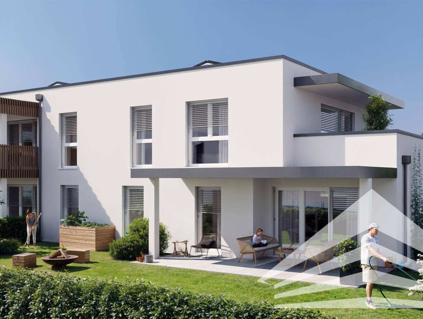 Neubauwohnung mit eigenem Garten und Terrasse