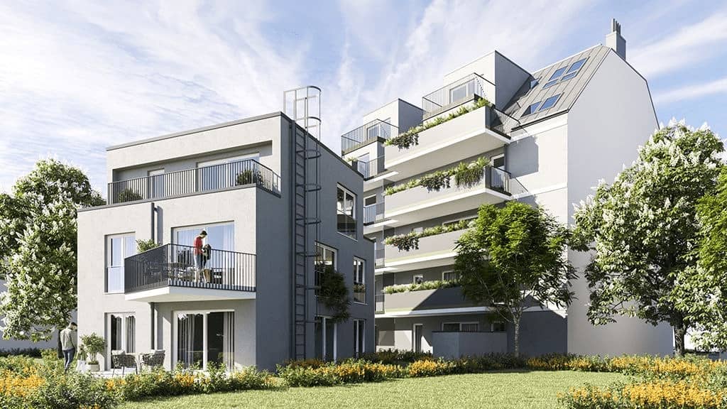 Wohnung mit großem Garten und Terrasse Neubau