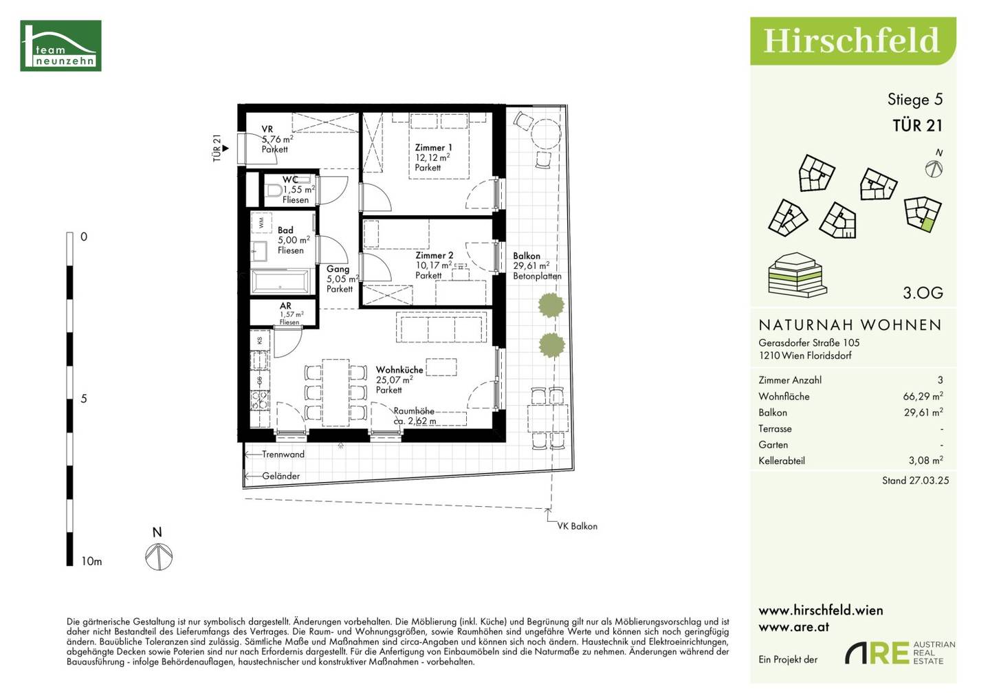 Sought-after 3-room apartment in commission-free first-occupancy new build - immediately available with excellent fittings (geothermal, underfloor cooling,..)
