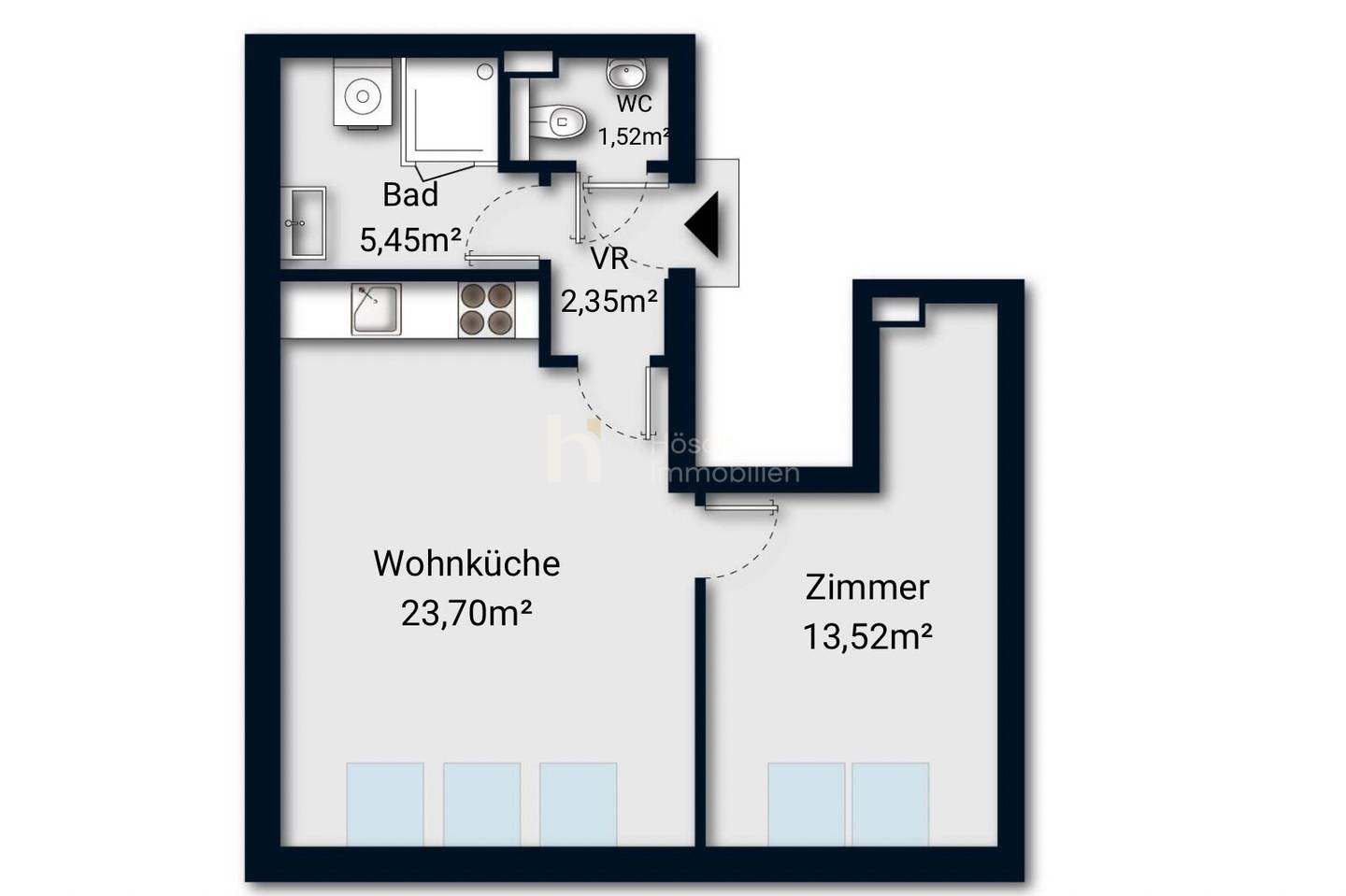Brand new top floor apartment in Stammersdorf