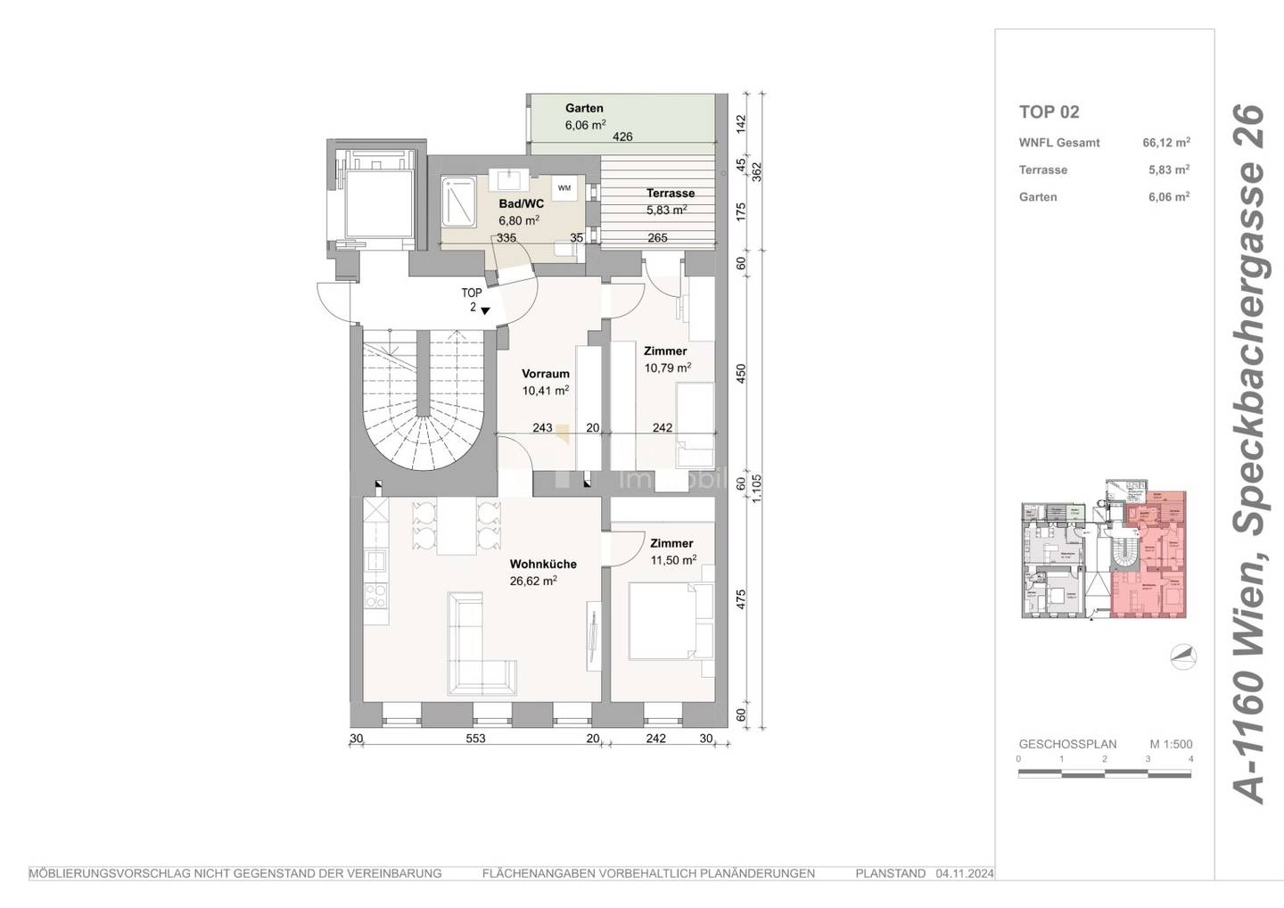 Wohnung im revitalisierten Altbau mit Garten und Terrasse