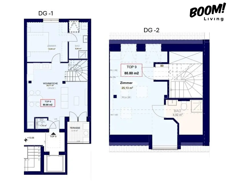 Exclusive penthouse apartments with southwest terraces in 1170 Vienna | Air source heat pump, air conditioning & high-quality fittings