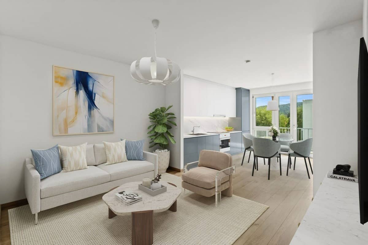 Attic apartment new build with balcony no commission