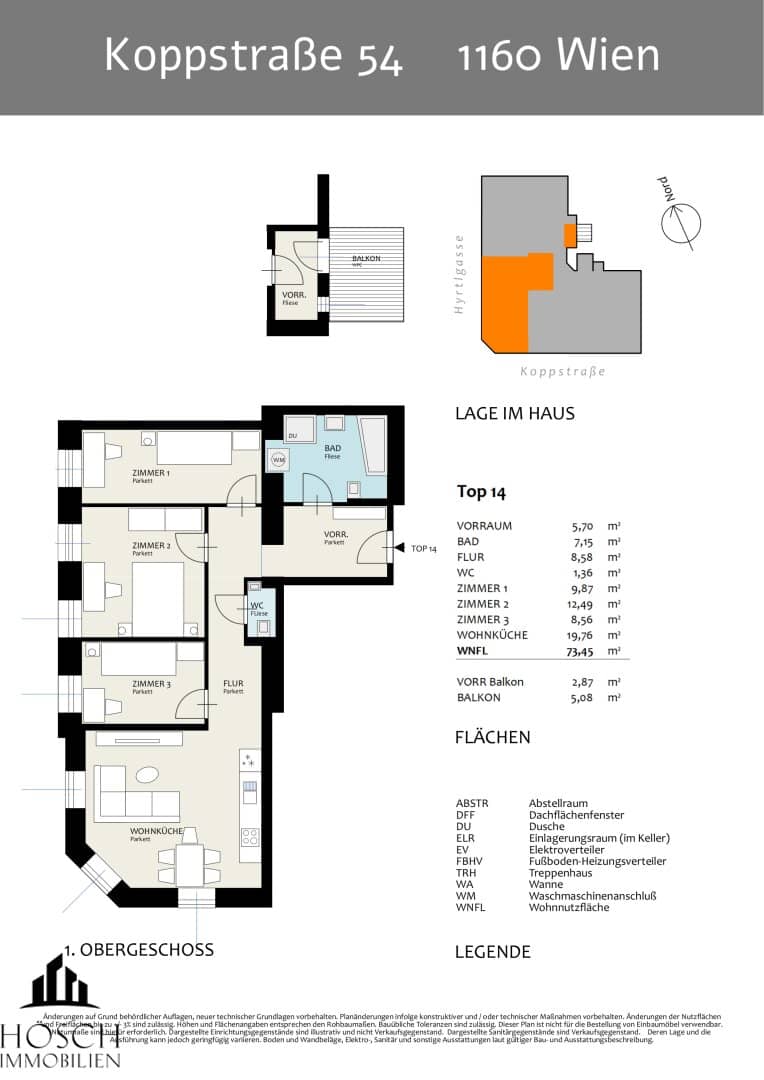 Wohnung Altbau Terrasse nahe Wiener Stadthalle
