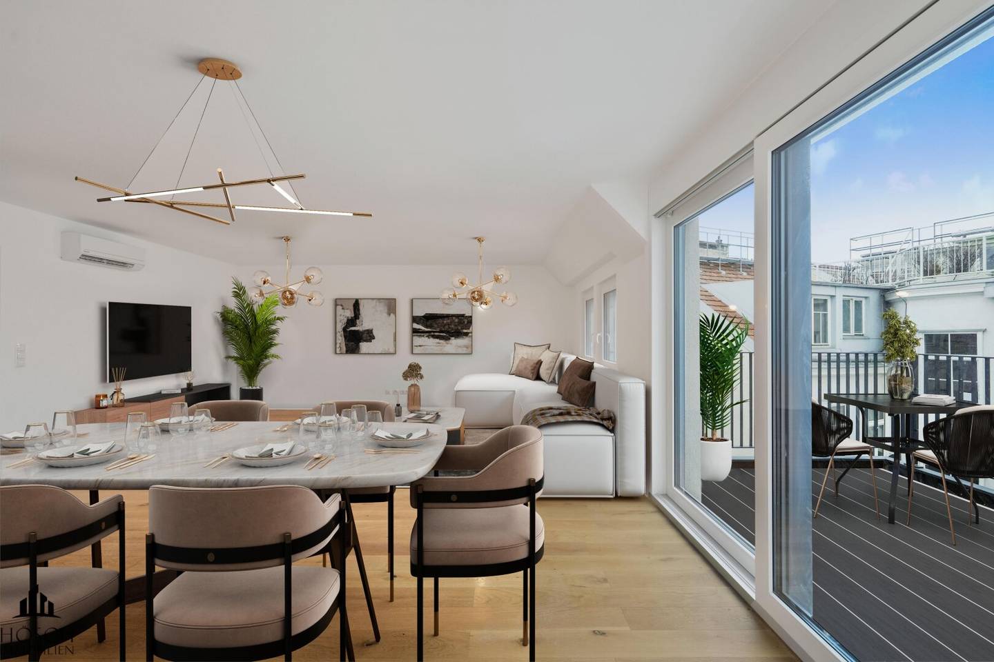 Attic apartment newly built with terrace