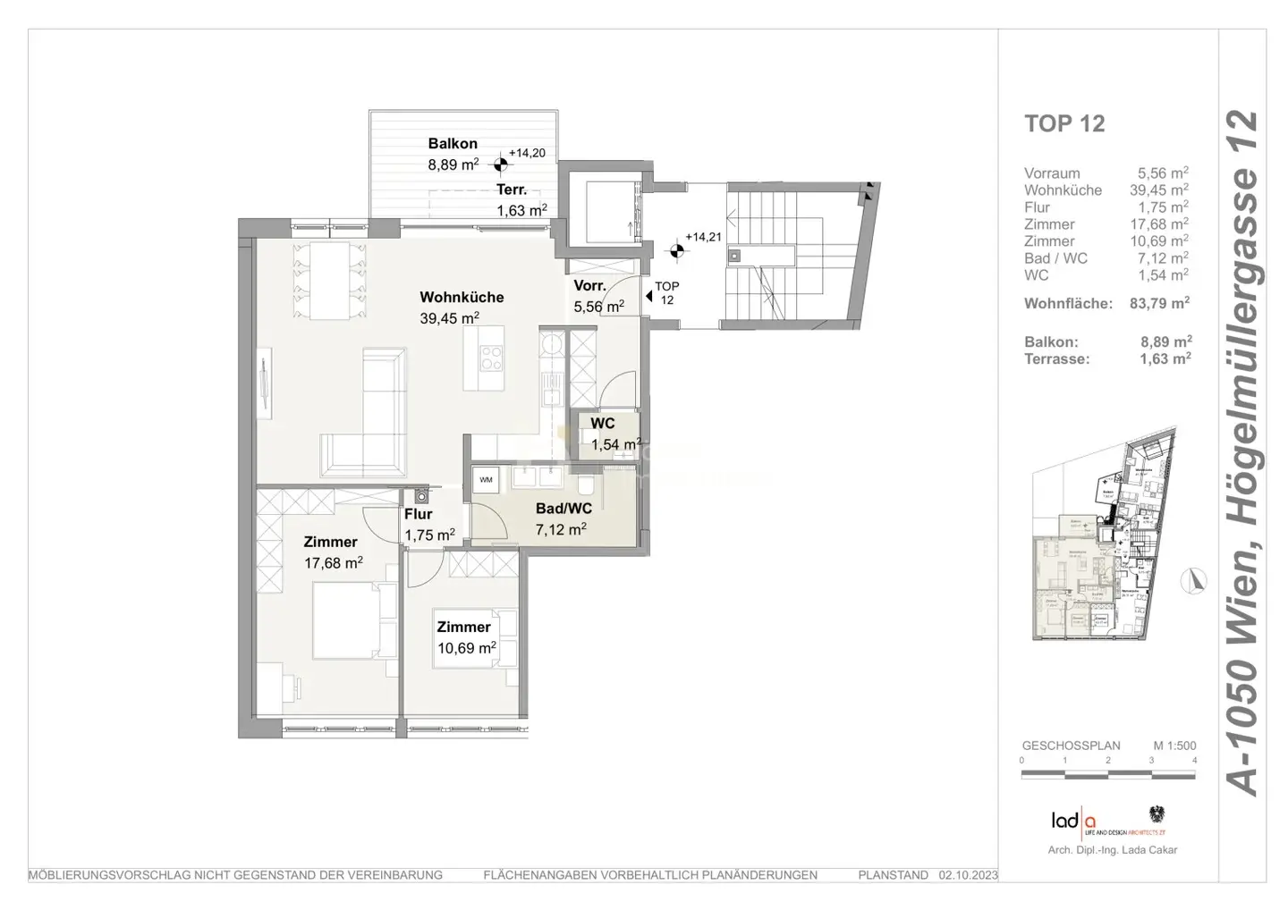 Top floor apartment renovated in Margareten