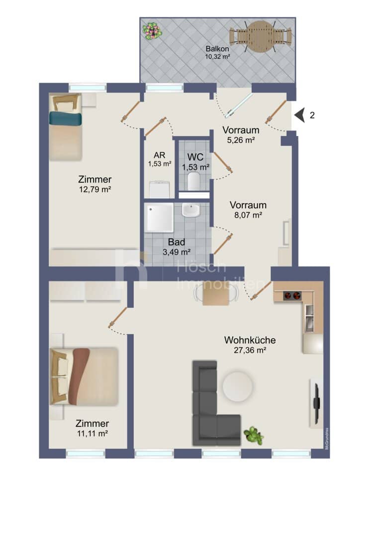 Apartment revitalized historic building near Schonbrunn