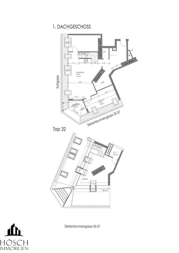 Attic apartment Margareten new build with terrace
