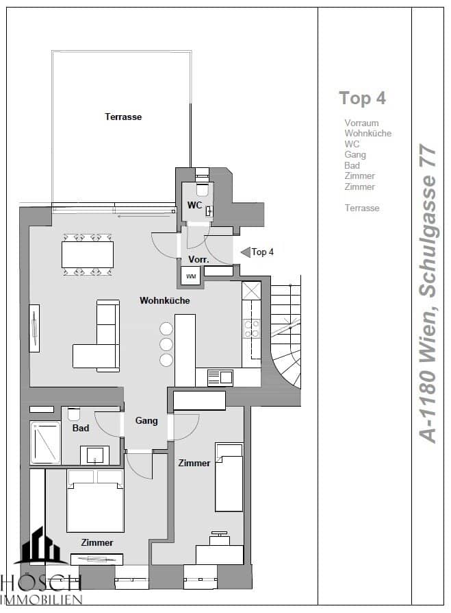 Wohnung im aufwendig sanierten Altbau mit Terrasse nahe Kutschkermarkt