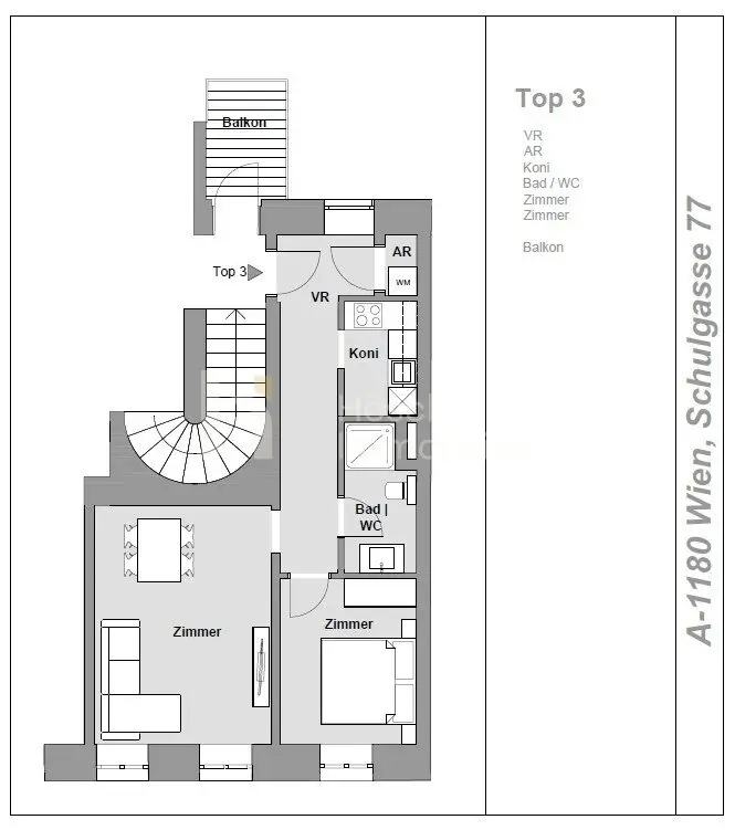 Etagenwohnung in renovated Altbau balcony Währing