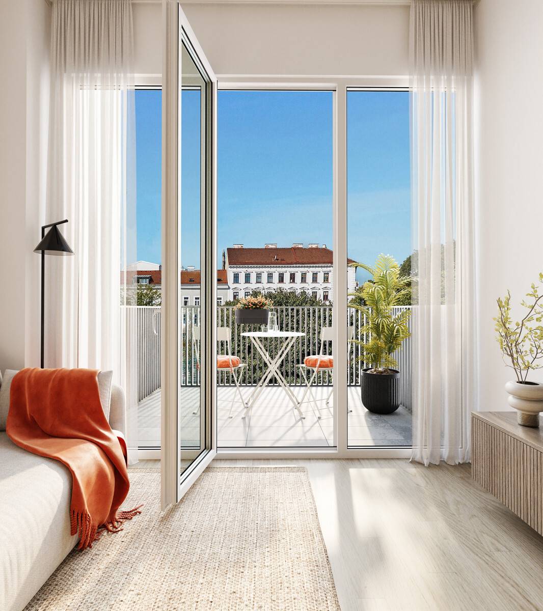 Wohnung Loggia am Arik Brauer Park ruhig gelegen