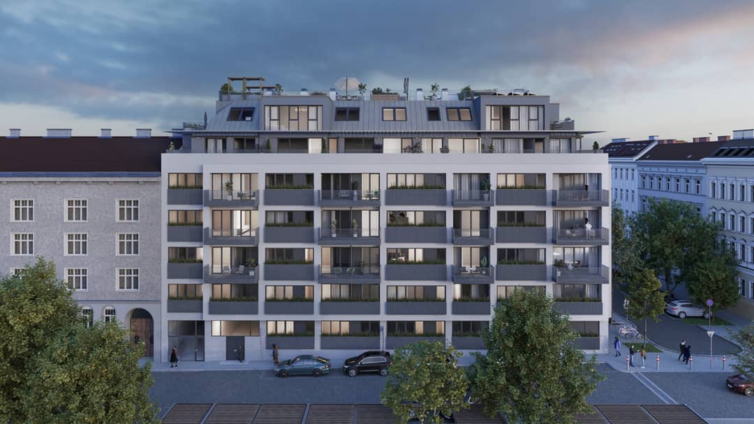 Wohnung am Arik Brauer Park mit Balkon