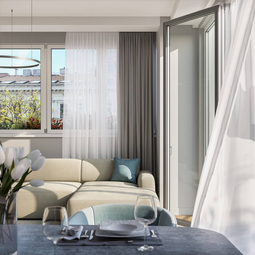Wohnung mit Loggia in ruhiger Lage nahe Park