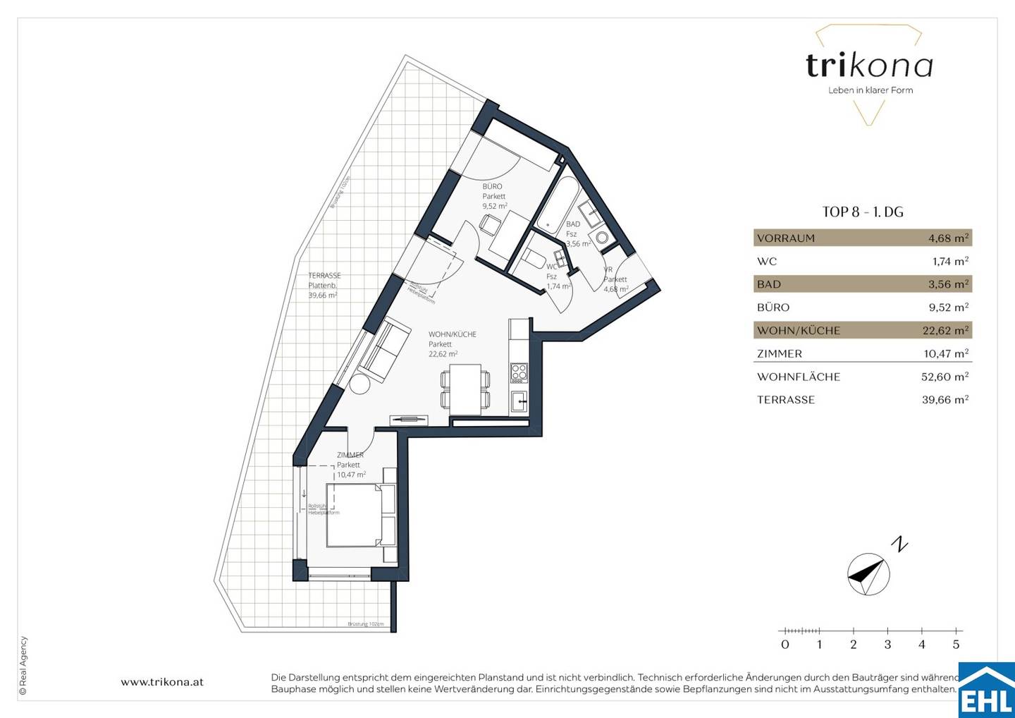 Wohnung in Simmering with terrace and Neubau