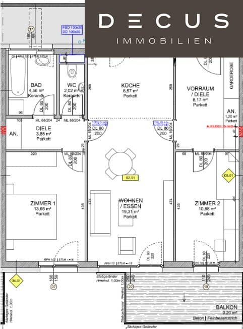 3-Zimmer-Wohnung mit Balkon in Graz-Straßgang, Ulmenhof, ruhige Lage