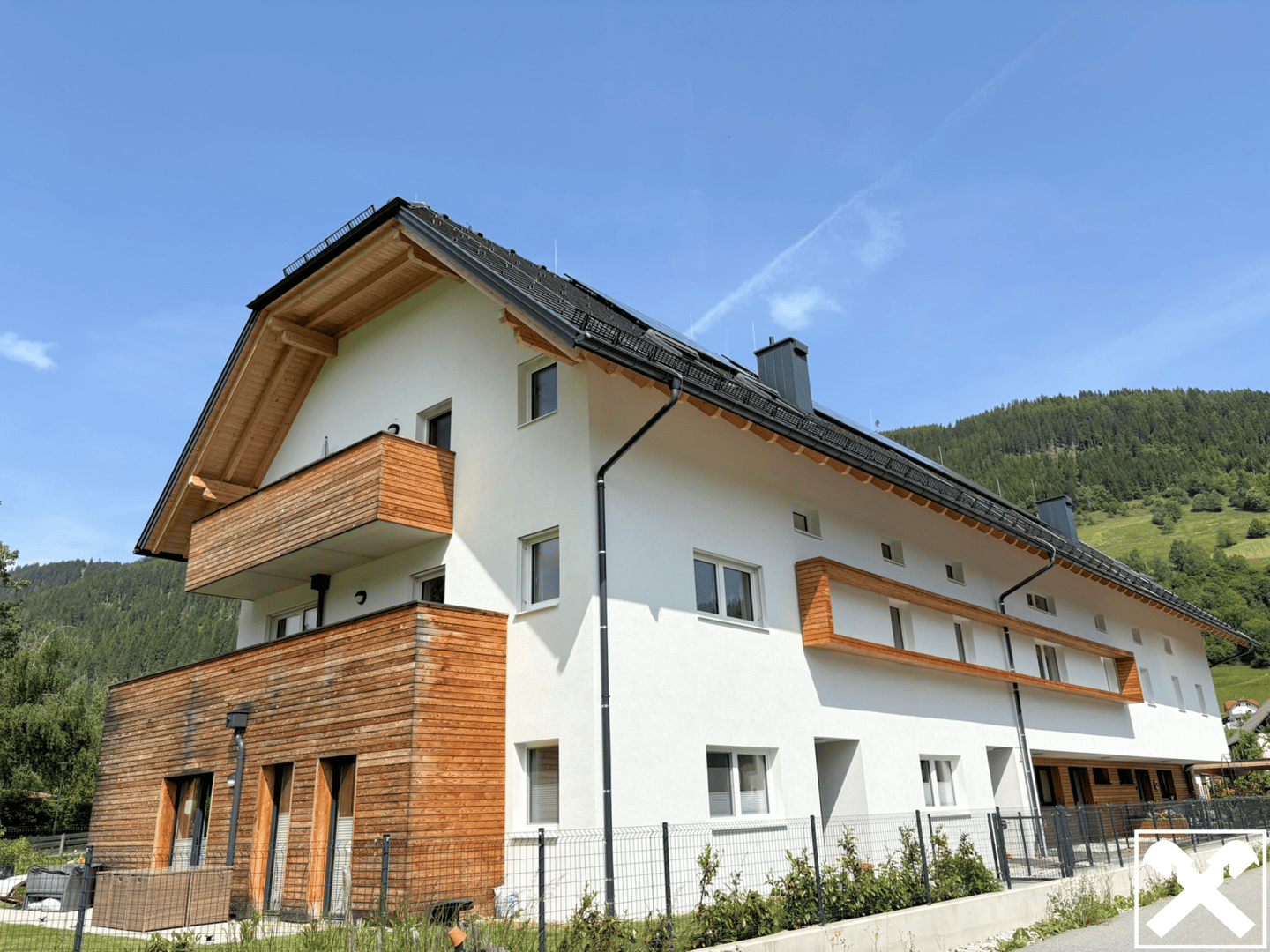 Apartment with large balcony and private sauna