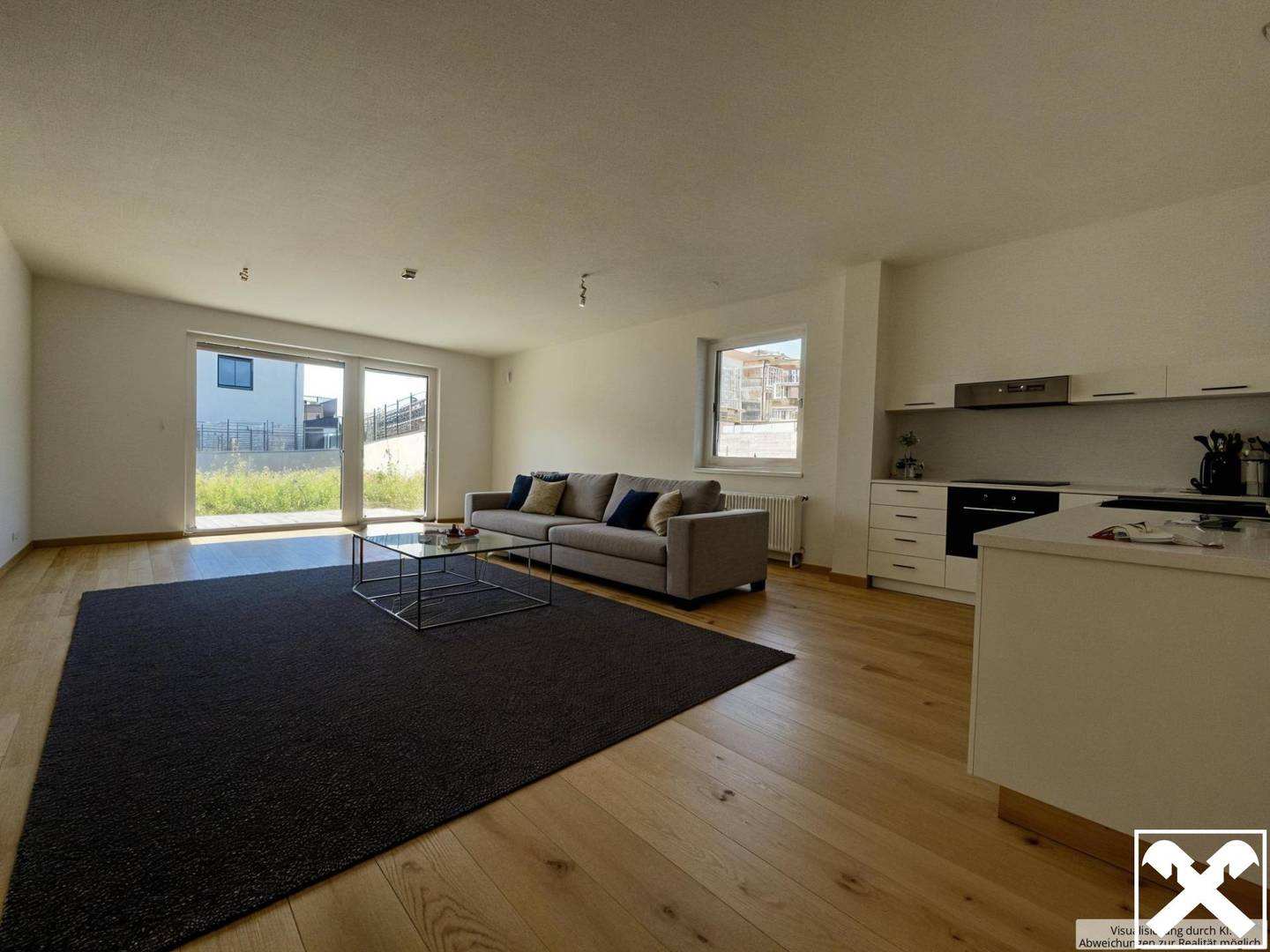 New build apartment with garden and lift