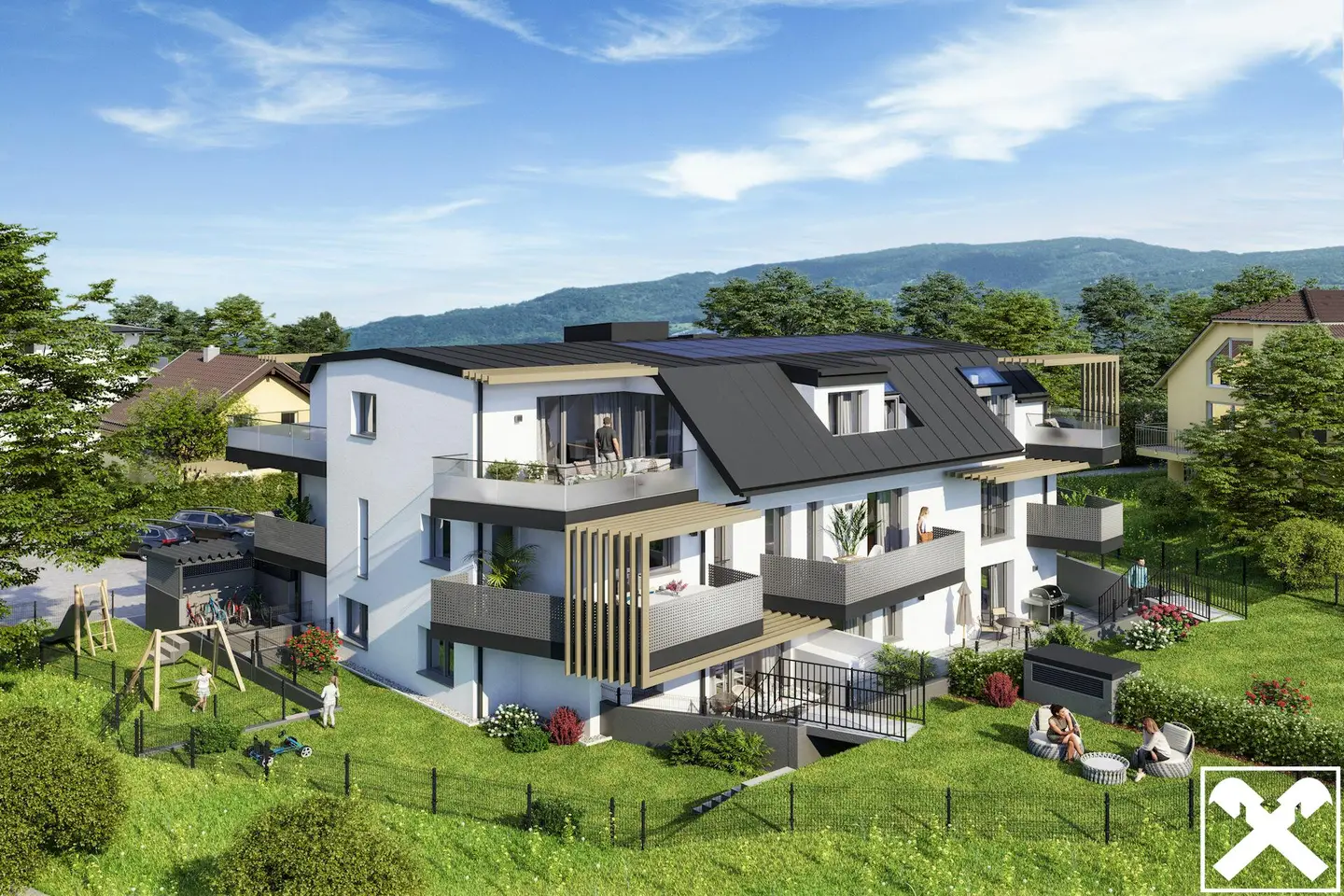New build apartment Seenland Mattsee elevator