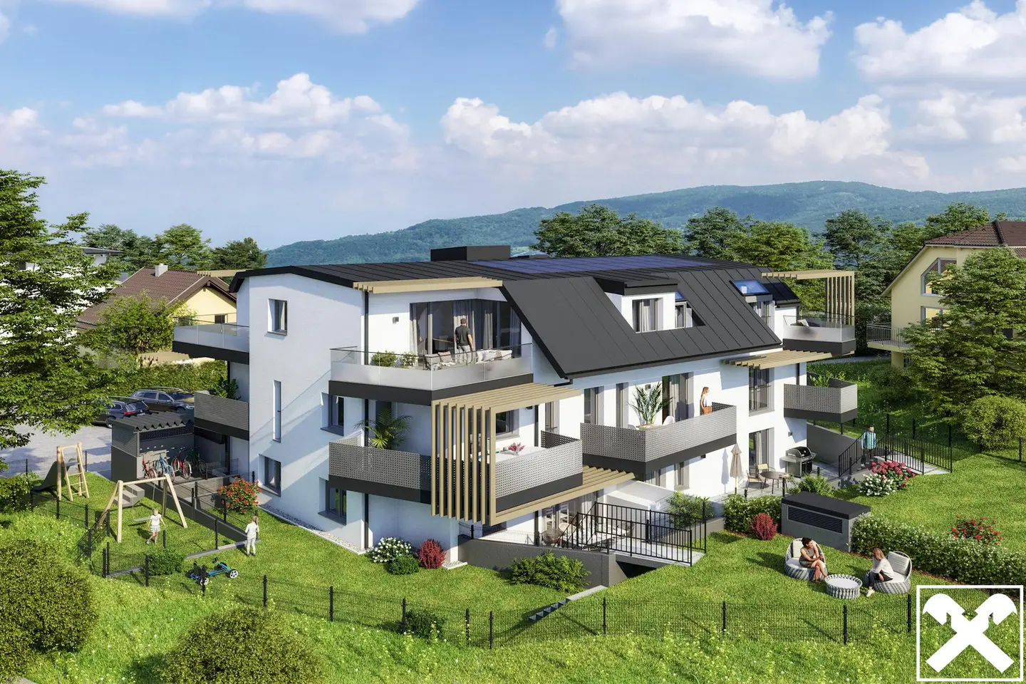 New build apartment Seenland Mattsee elevator