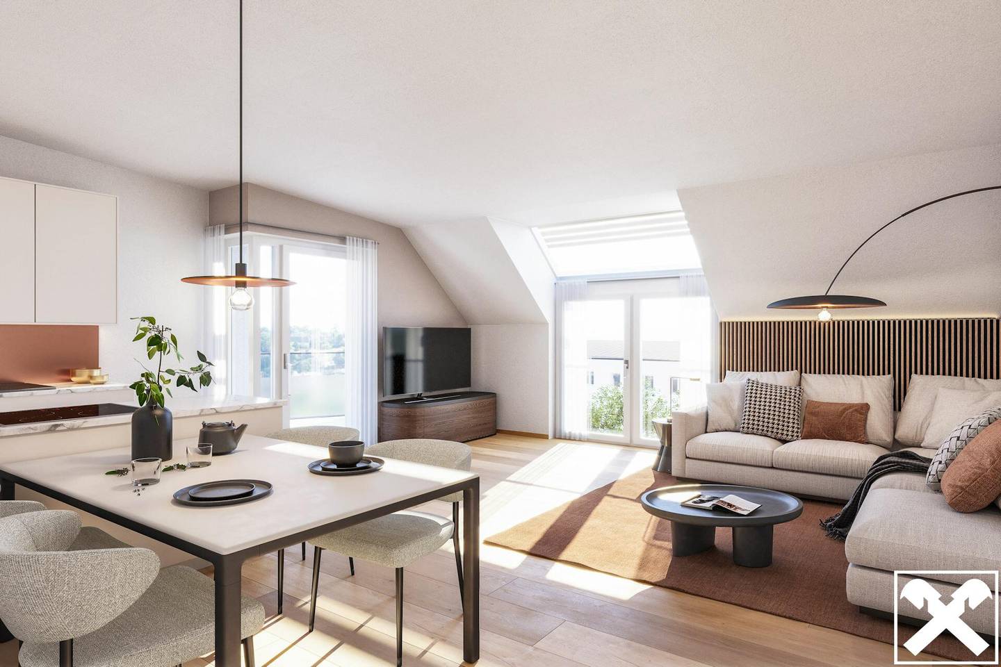 New build apartment with garden and lift