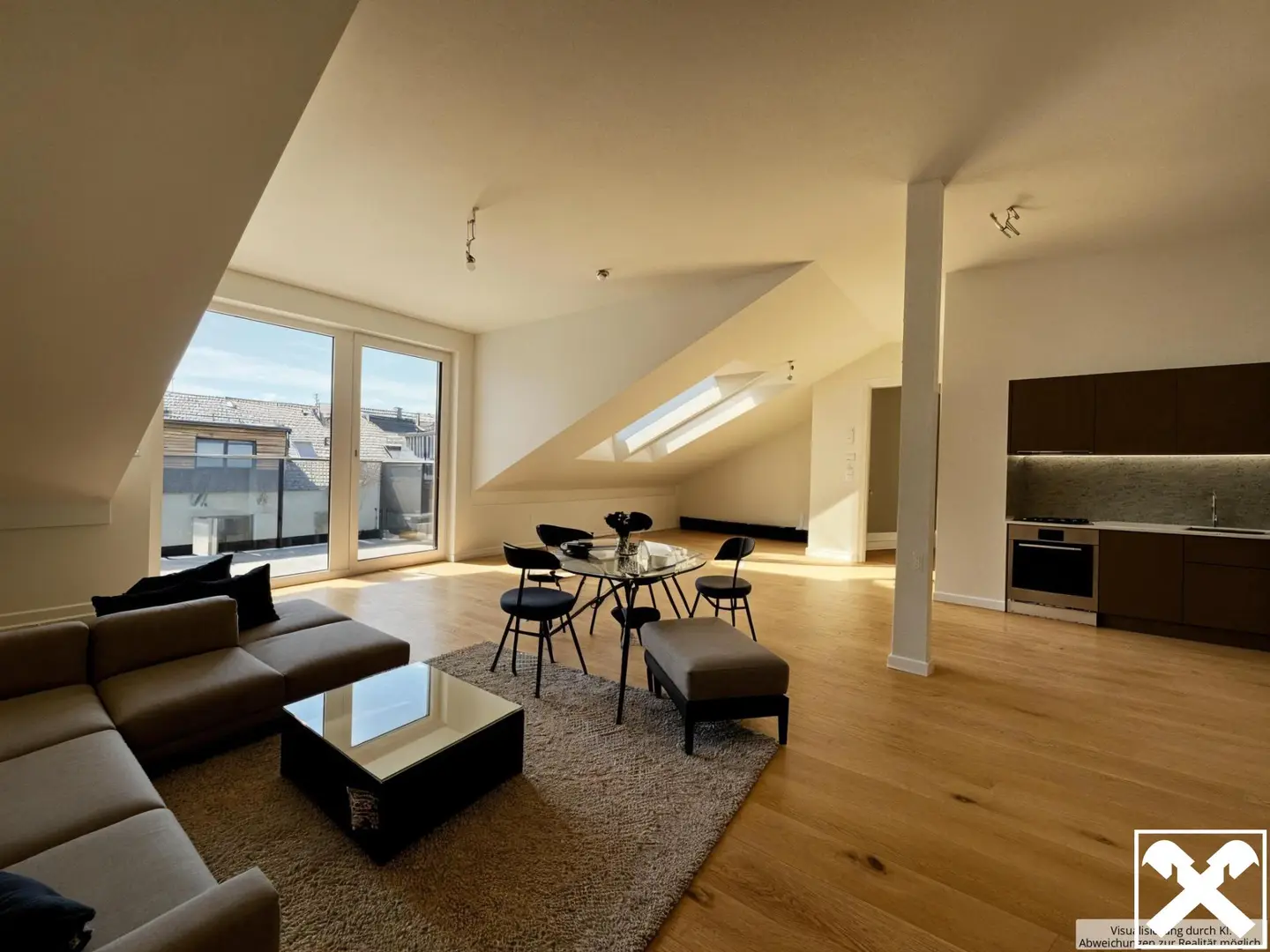 Top floor apartment new build balcony and lift