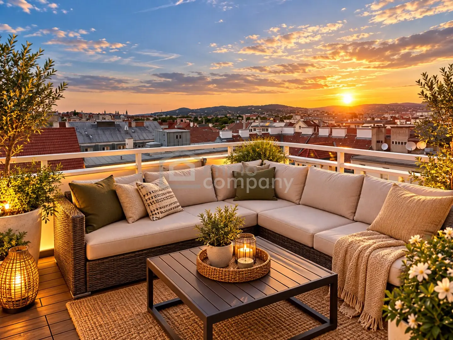Wohnung mit Stadtblick und großzügigen Terrassen