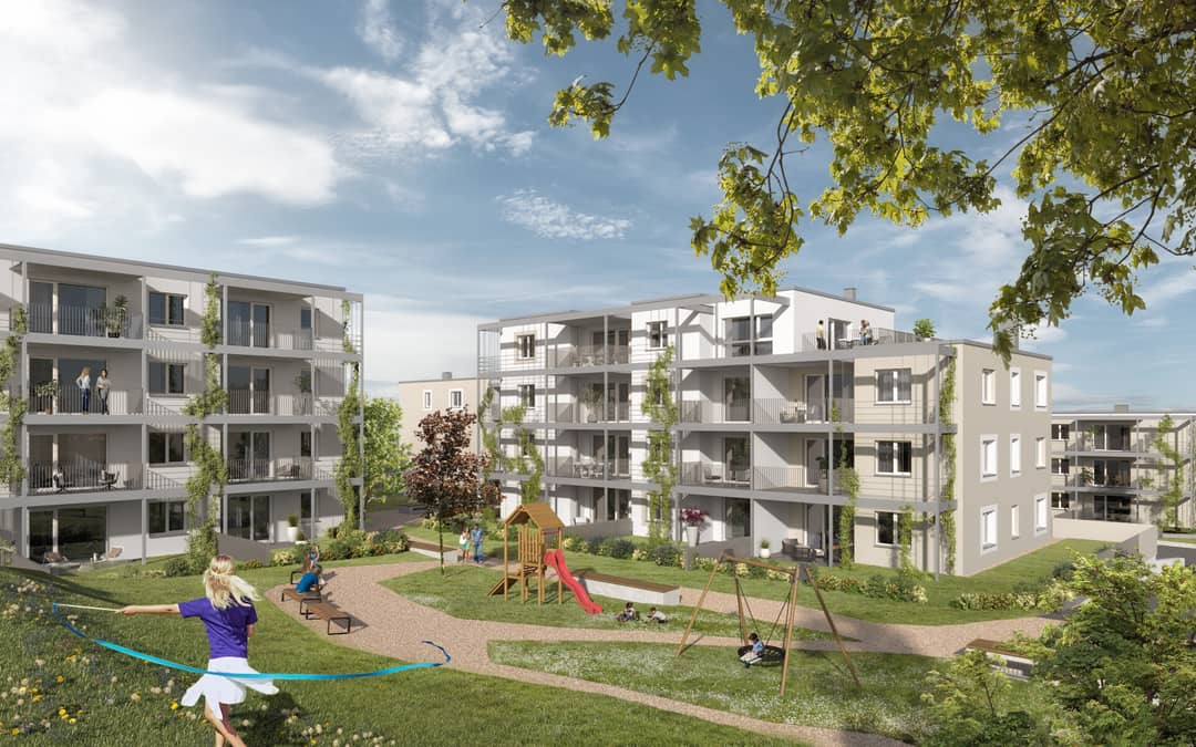 Wohnung Altstadt Freistadt Balkon und grüne Fassade