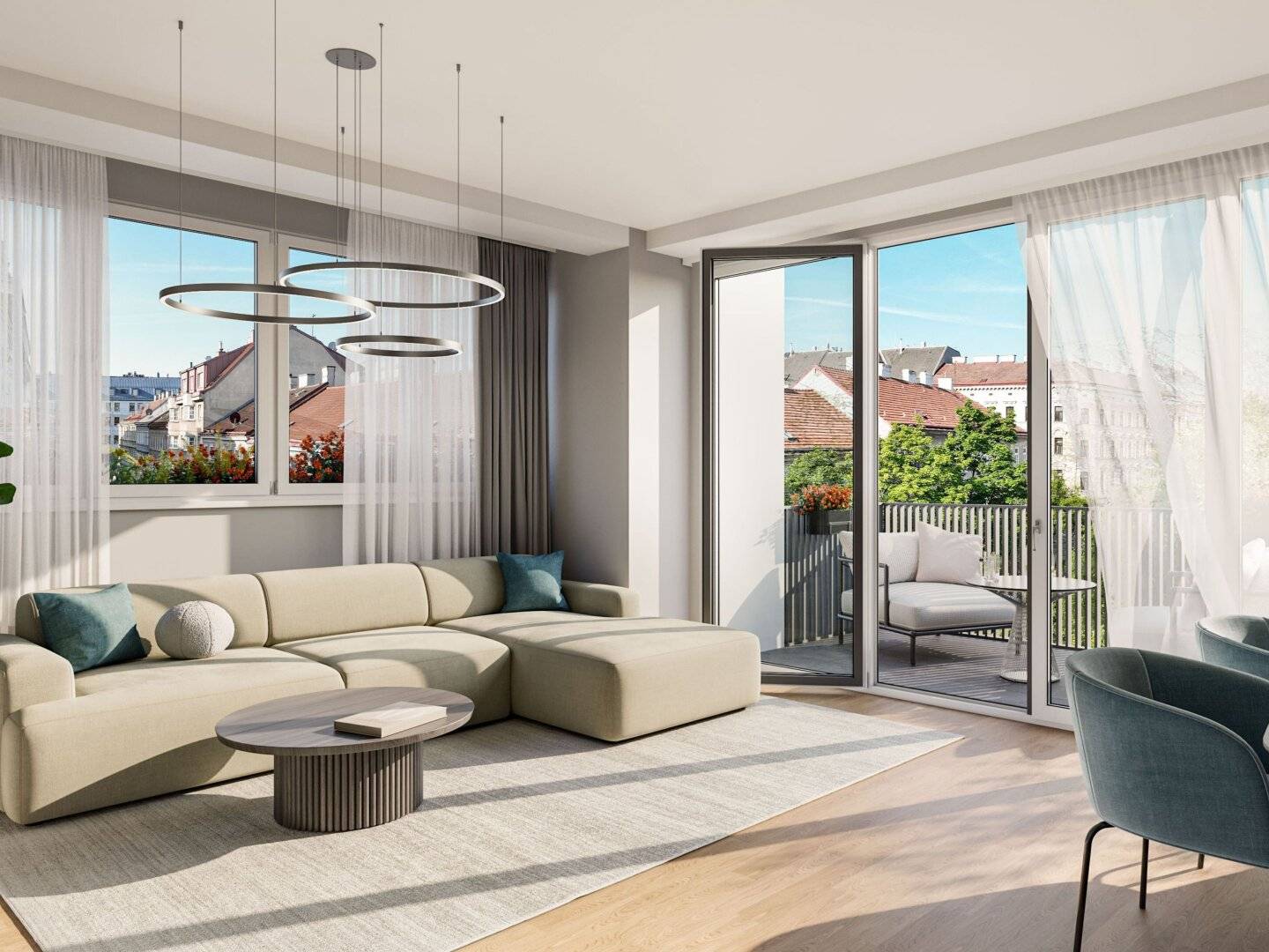 Wohnung Neubau Erstbezug Weitblick zur Parkseite