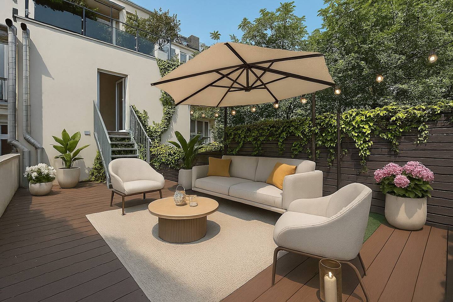 Modern prewar apartment with magnificent terrace and loggia in a prime location directly at Naschmarkt