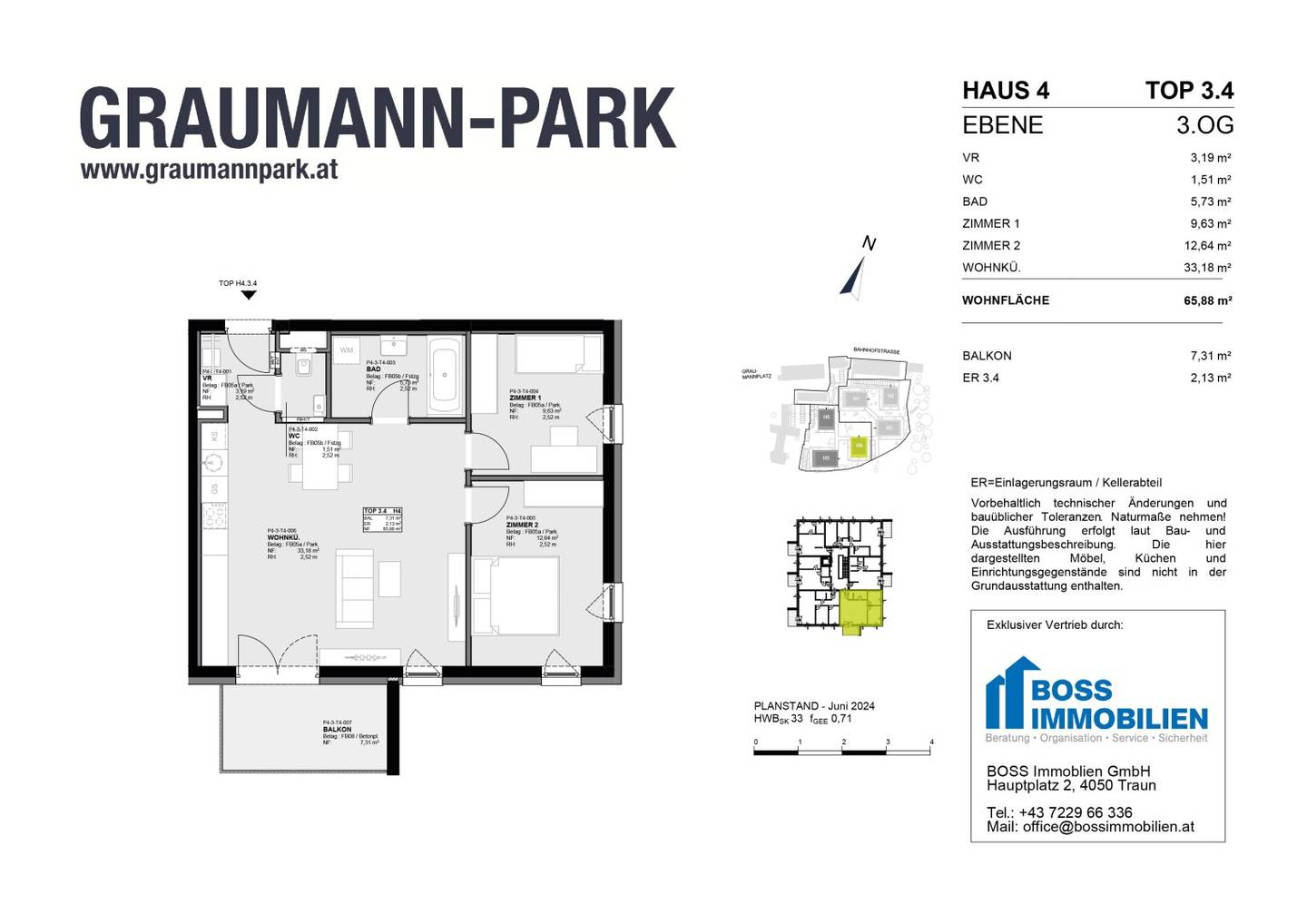Wohnung Neubau Erstbezug Balkon Parknähe ruhig