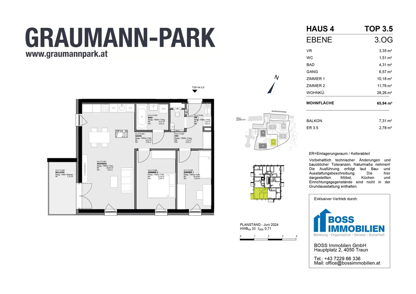New Graumann Park Traun Balcony Apartment