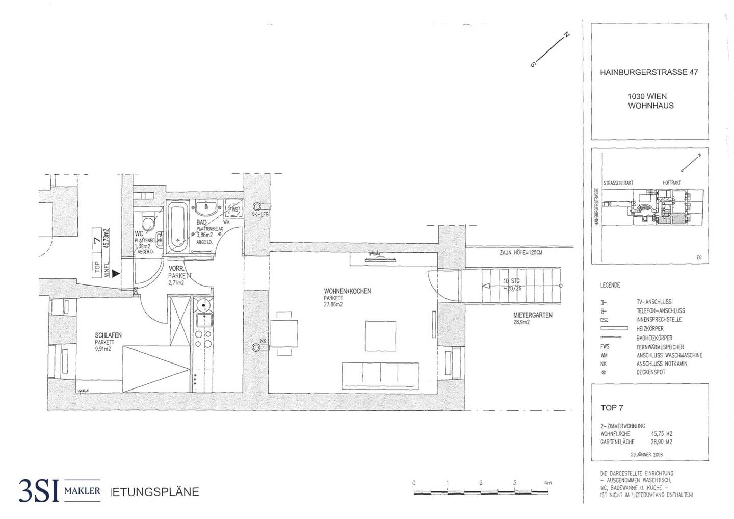 Wohnung mit Eigengarten in Toplage Kardinal Nagl Platz