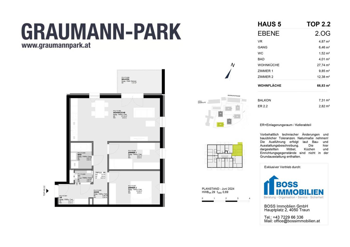Neubau Wohnung Kühlung Graumannpark Traun