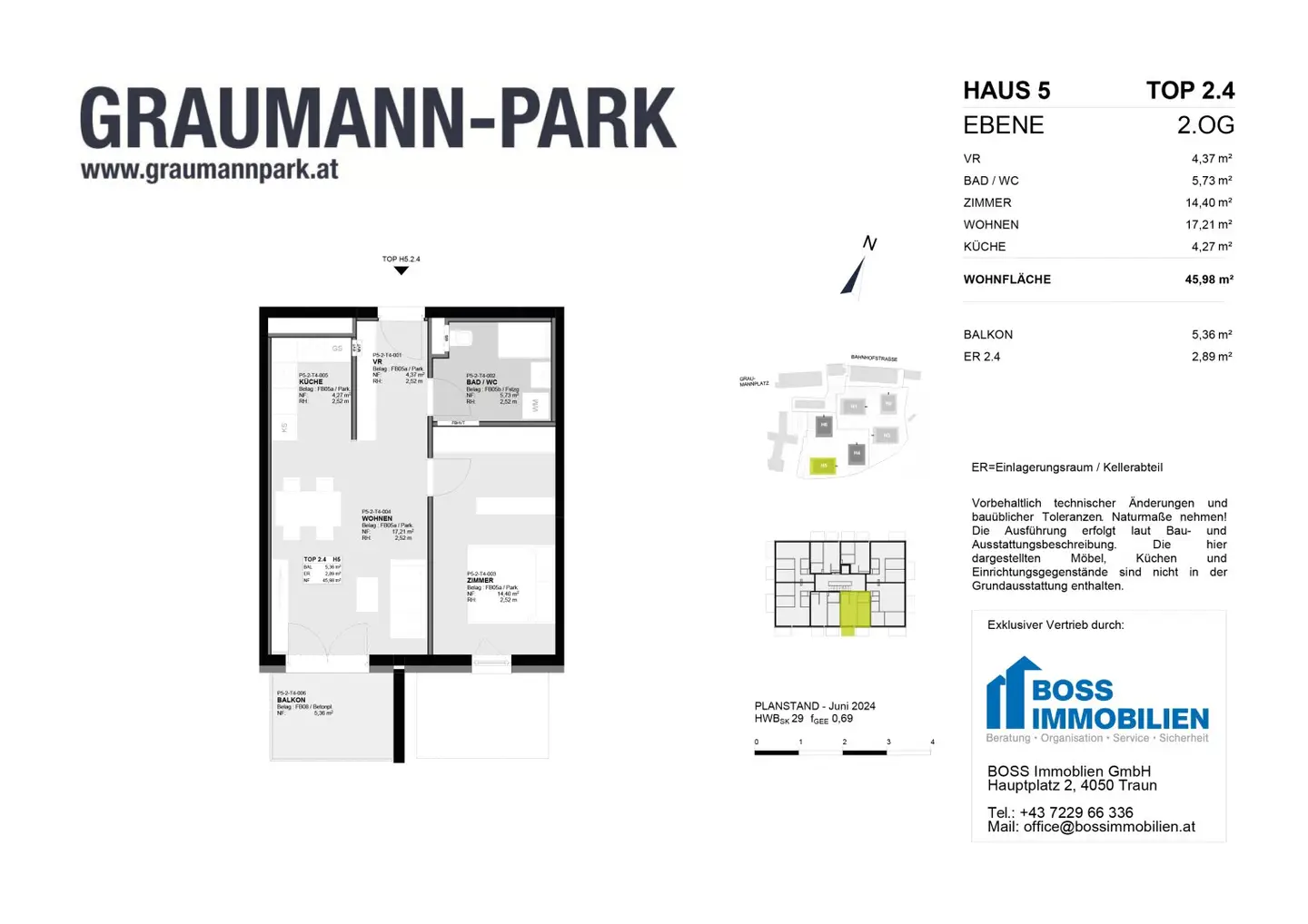 Apartment Newly built Graumann Park with balcony