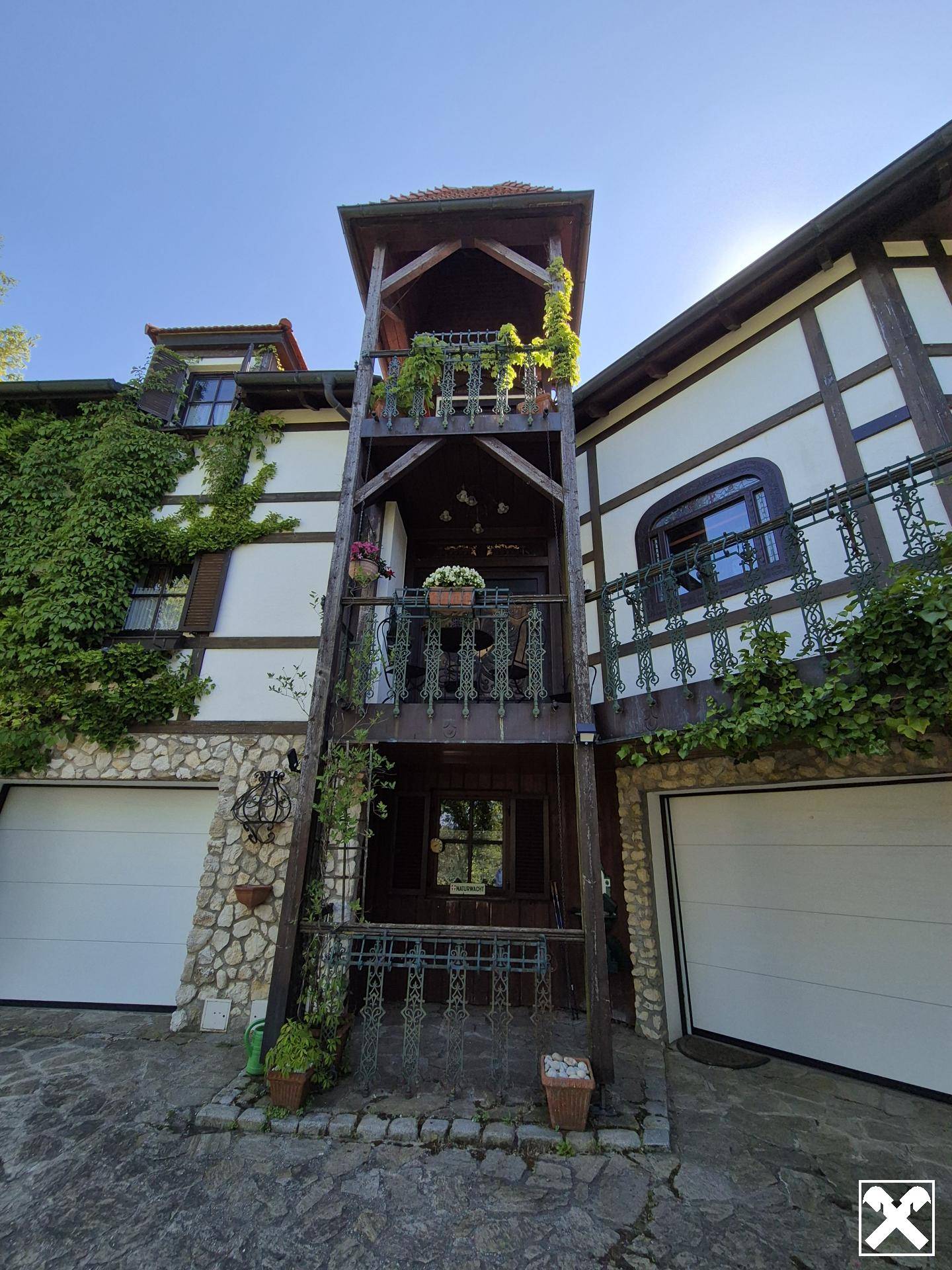 Elegant family apartment in castle style with garden