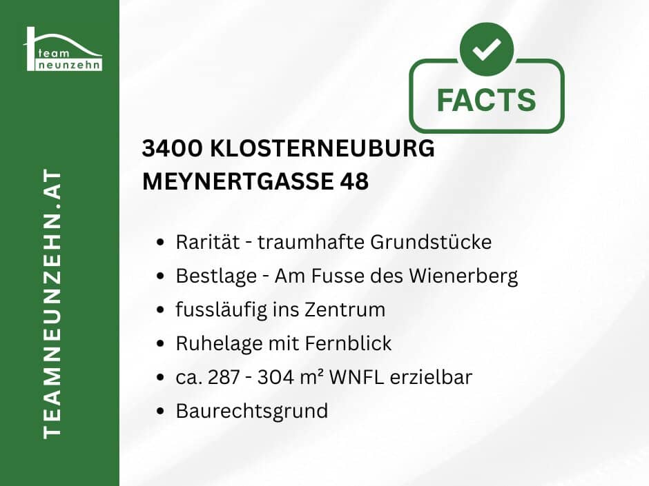 MACHEN SIE IHRER FAMILIE EINE FREUDE - Baugrund (Baurecht) in traumhafter Aussichtslage am Fusse des Wienerwald