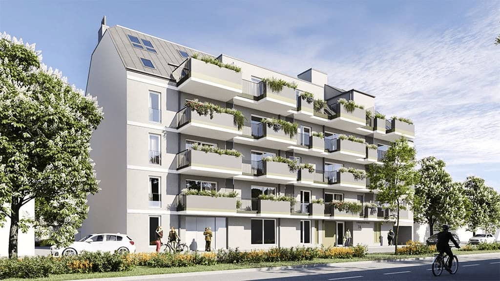 Dachgeschosswohnung mit Blick über Dächer