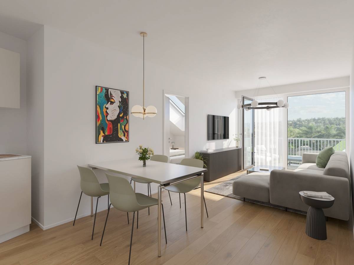 Dachgeschosswohnung Neubau Balkon Provisionsfrei