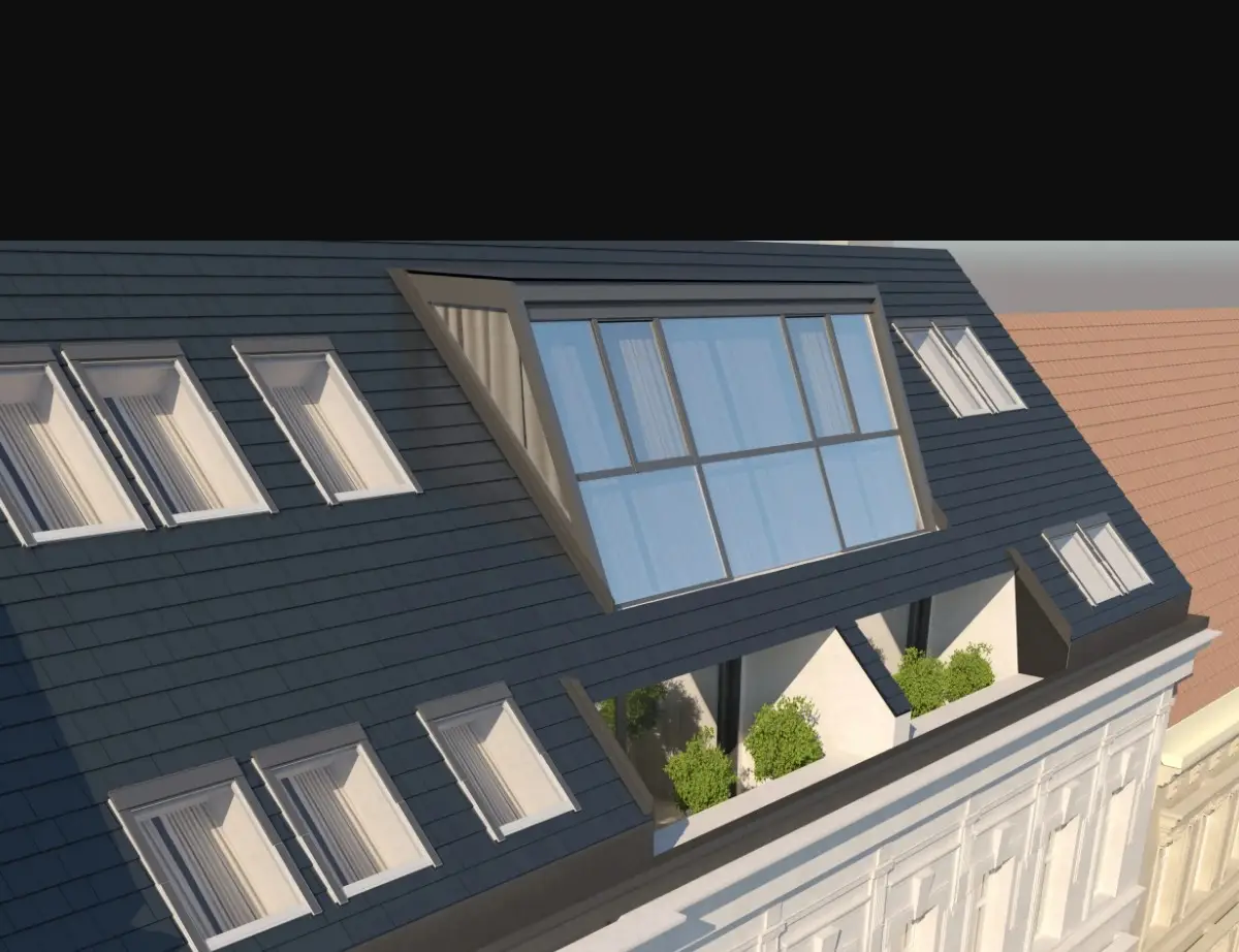 Maisonette apartment in the attic with large terrace