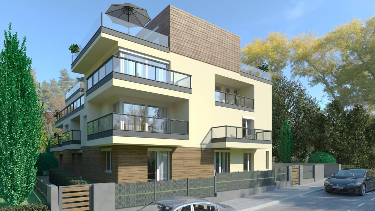 New build apartment with terrace near Laudon