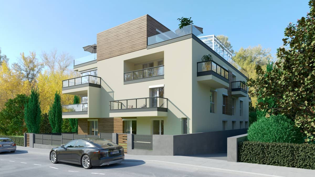 New build apartment with terrace near Laudon