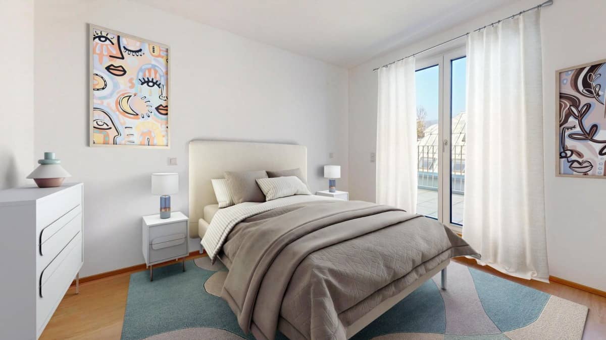 Dachgeschosswohnung Neubau mit Balkon und Terrasse