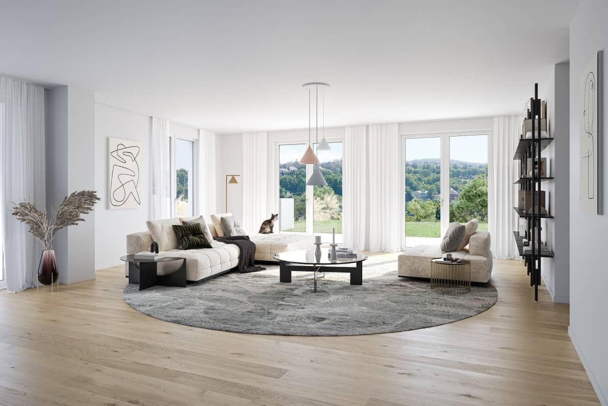 Dachgeschosswohnung Neubau mit Balkon und Terrasse