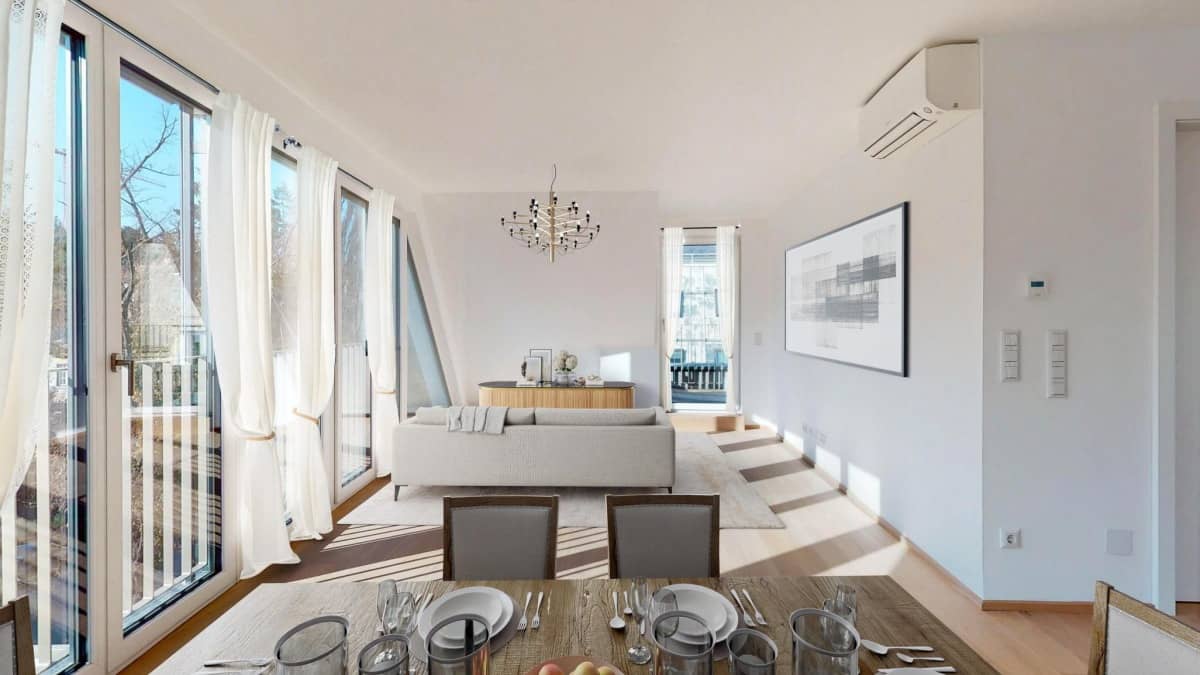Dachgeschosswohnung Neubau mit Balkon und Terrasse