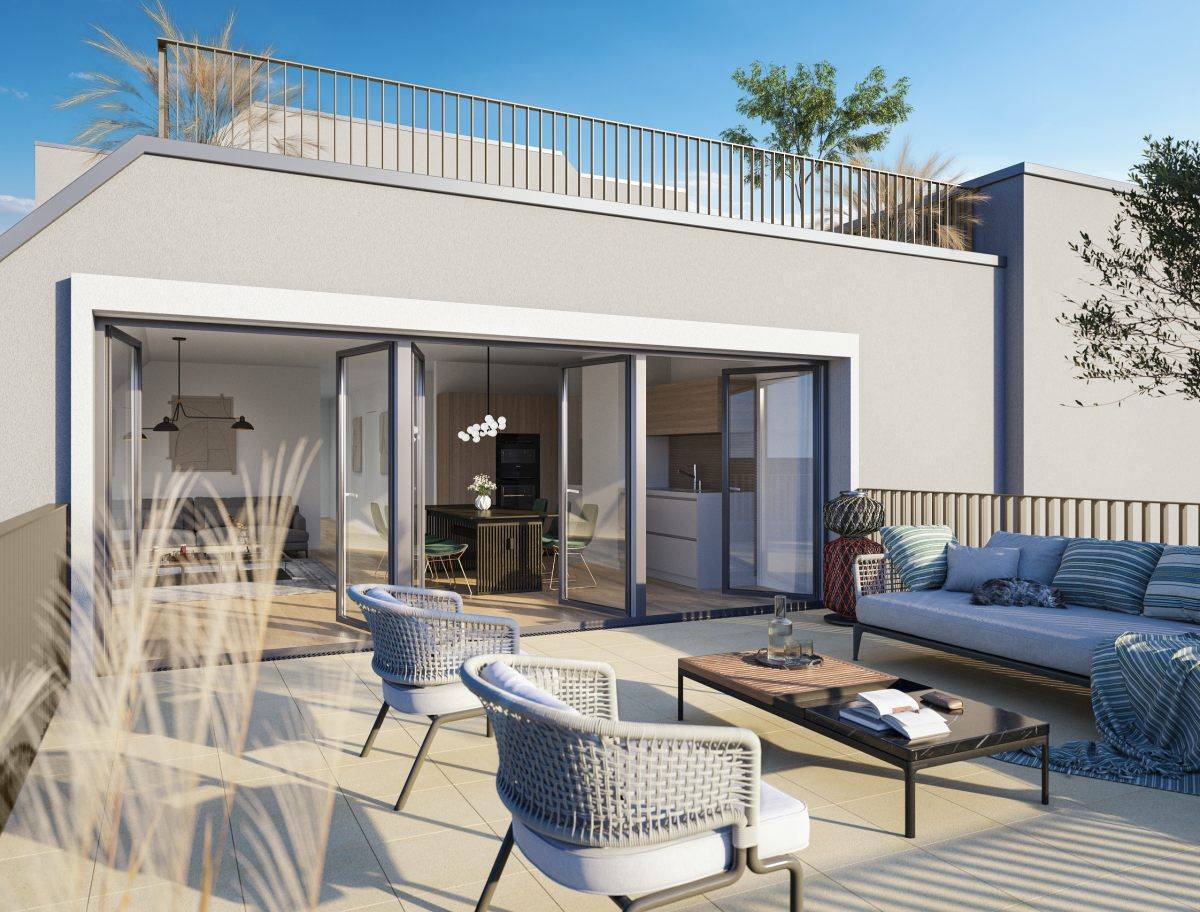 Dachgeschosswohnung Neubau mit Balkon und Terrasse