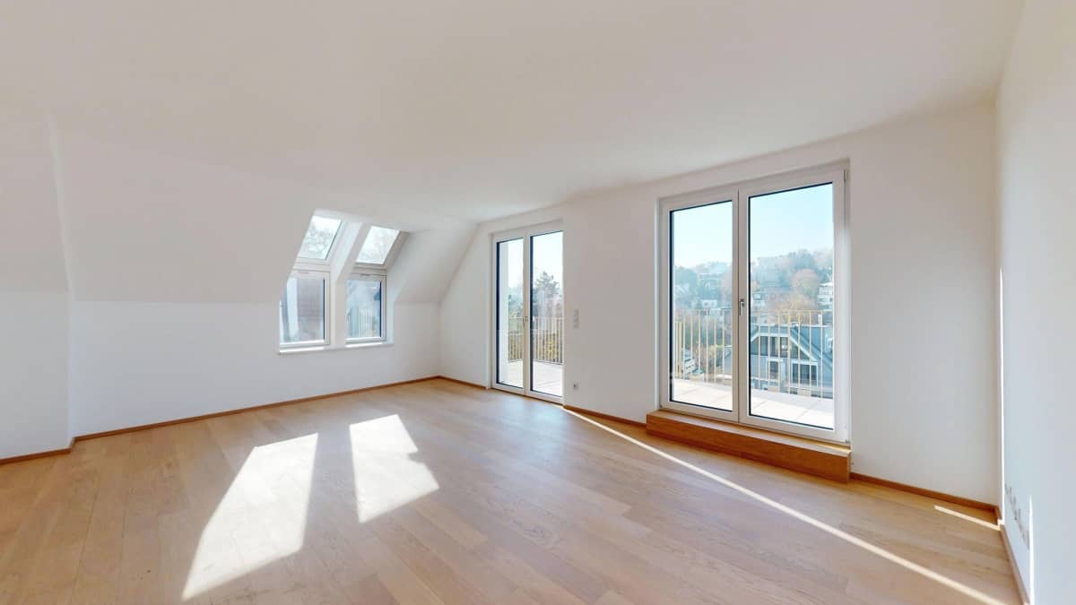 Neubau Wohnung hell lichtdurchflutet Terrasse und Balkon