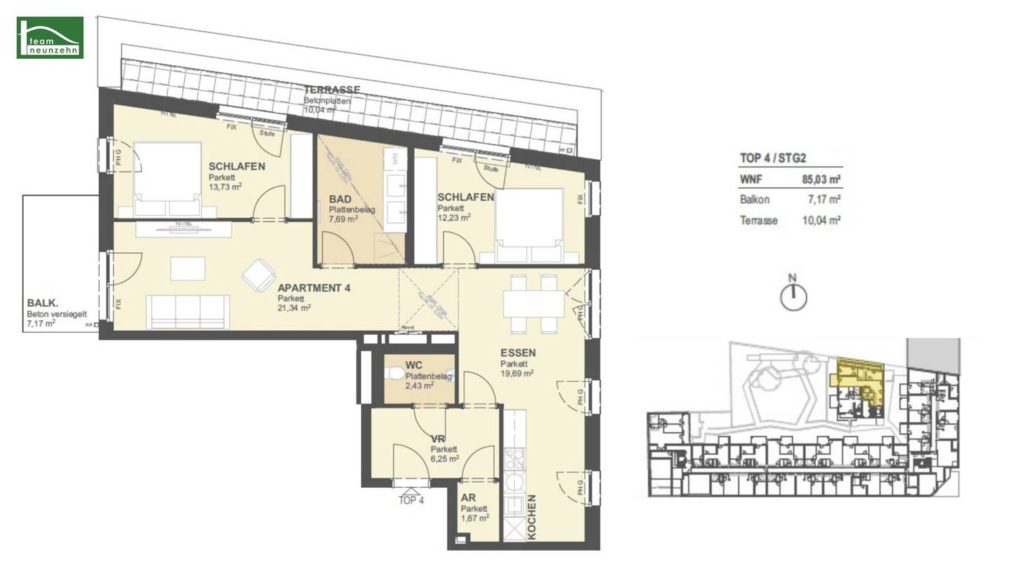Newly built first-occupancy office near the Cherry Blossom Park. High-quality 3 room unit with terrace, balcony and branded kitchen.